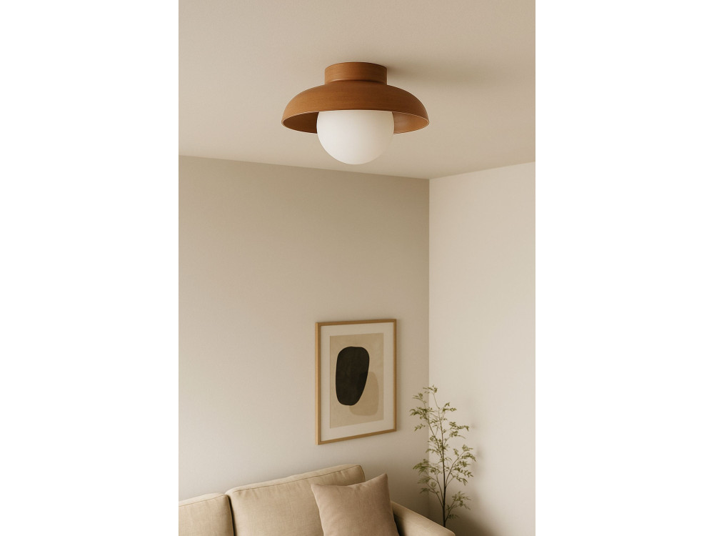 Lámpara de techo de madera «Hant-T» - Roble / Blanco