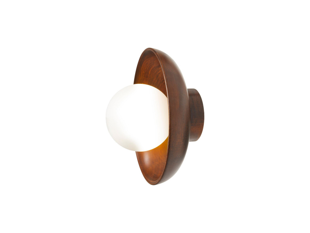 Aplique de pared de madera «Hand-S» - Nogal / Blanco