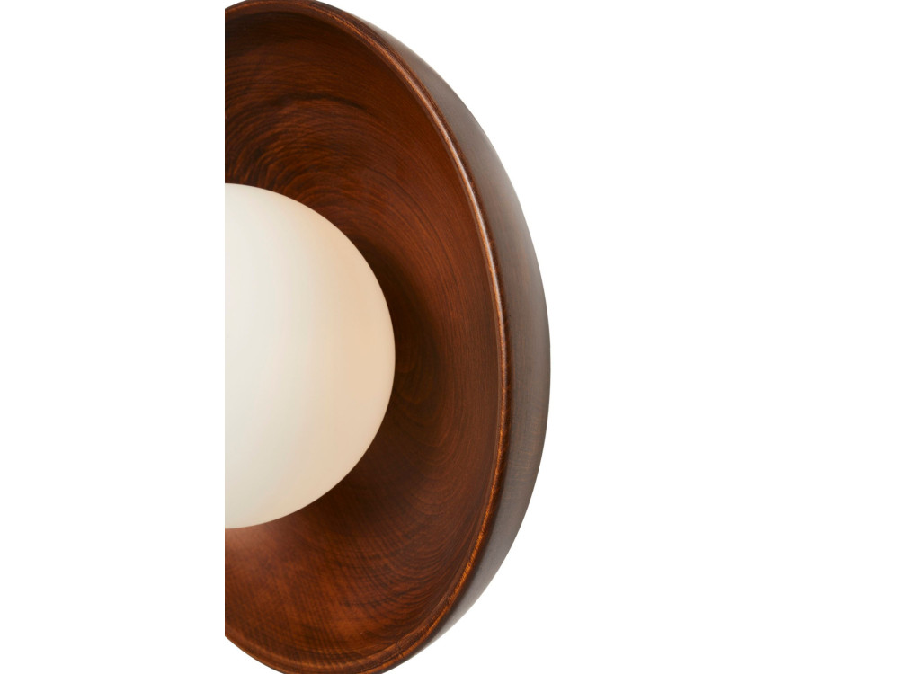 Aplique de pared de madera «Hand-S» - Nogal / Blanco