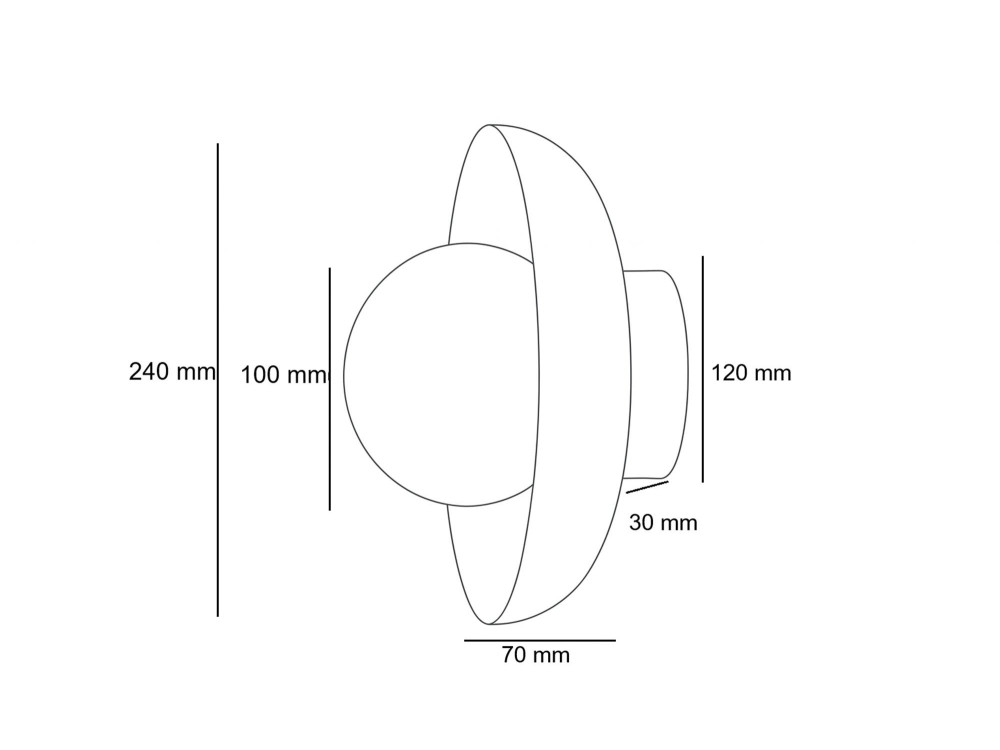 Aplique de pared de madera «Hand-S» - Nogal / Blanco