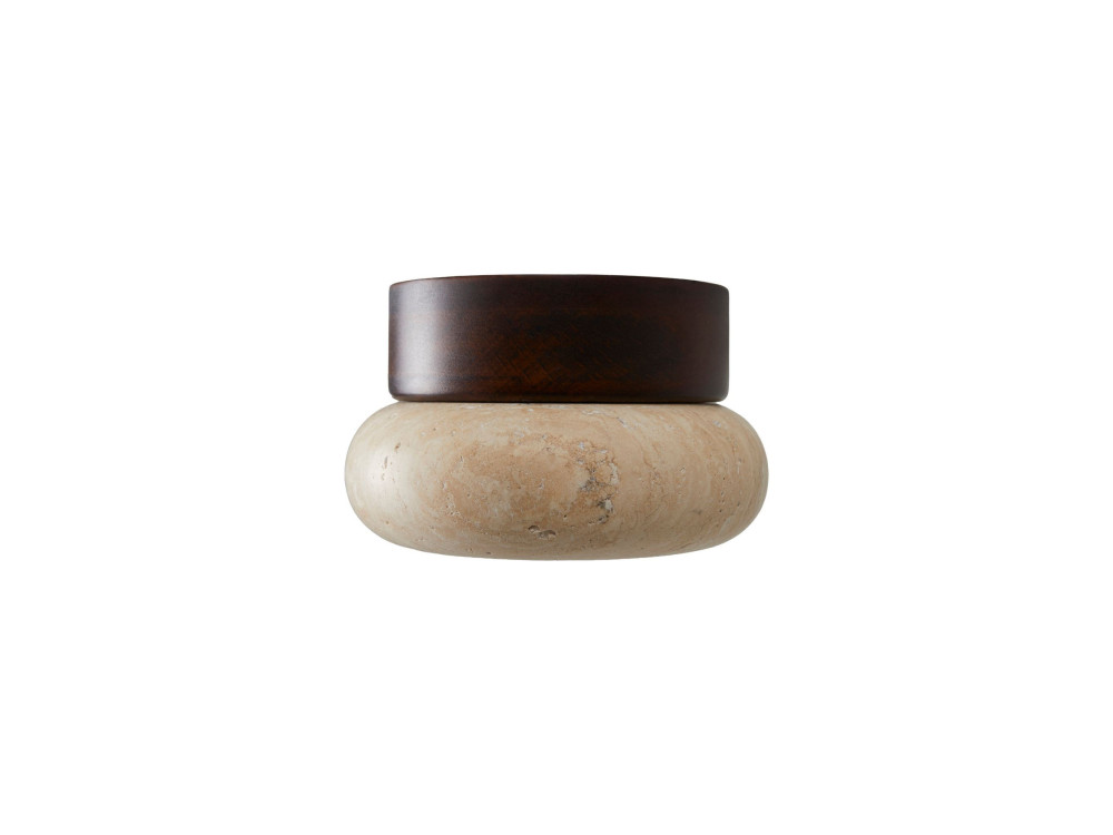 Lámpara de techo de madera «Worm-S» - Nogal / Beige