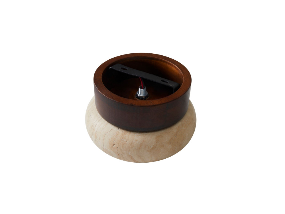 Lámpara de techo de madera «Worm-S» - Nogal / Beige