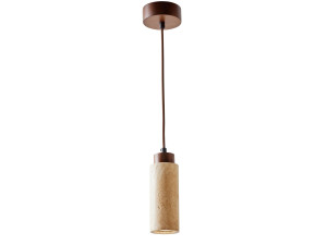 Lámpara colgante de madera «Babil» - Beige / Nogal