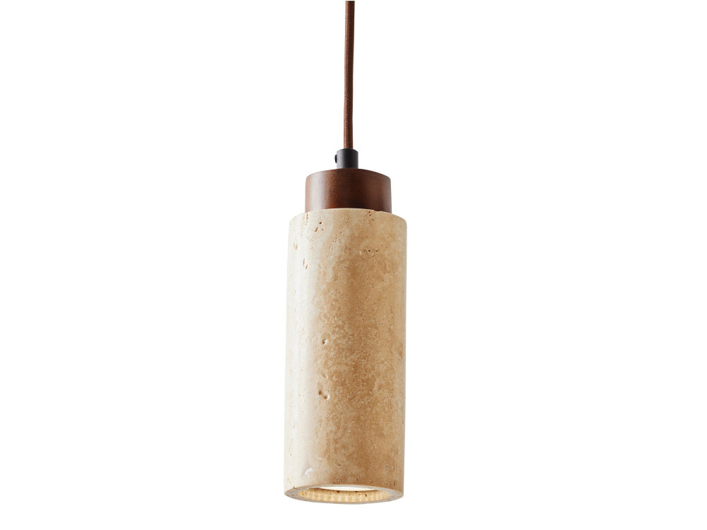 Lámpara colgante de madera «Babil» - Beige / Nogal