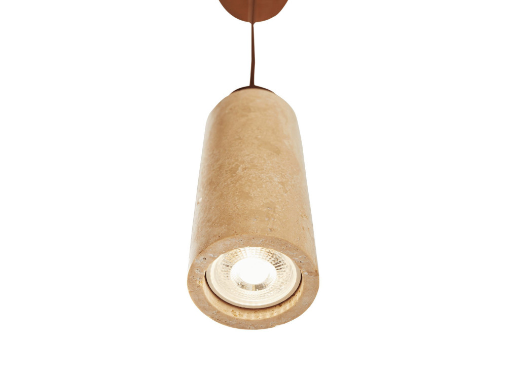 Lámpara colgante de madera «Babil» - Beige / Nogal