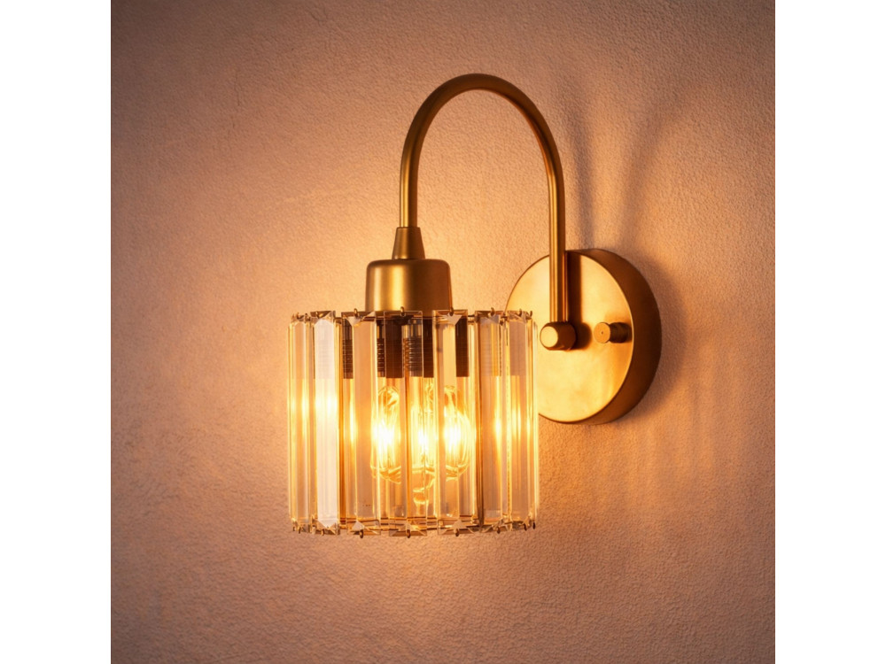 Aplique de pared de metal «Yakops» - 23 x 13 cm - Amarillo