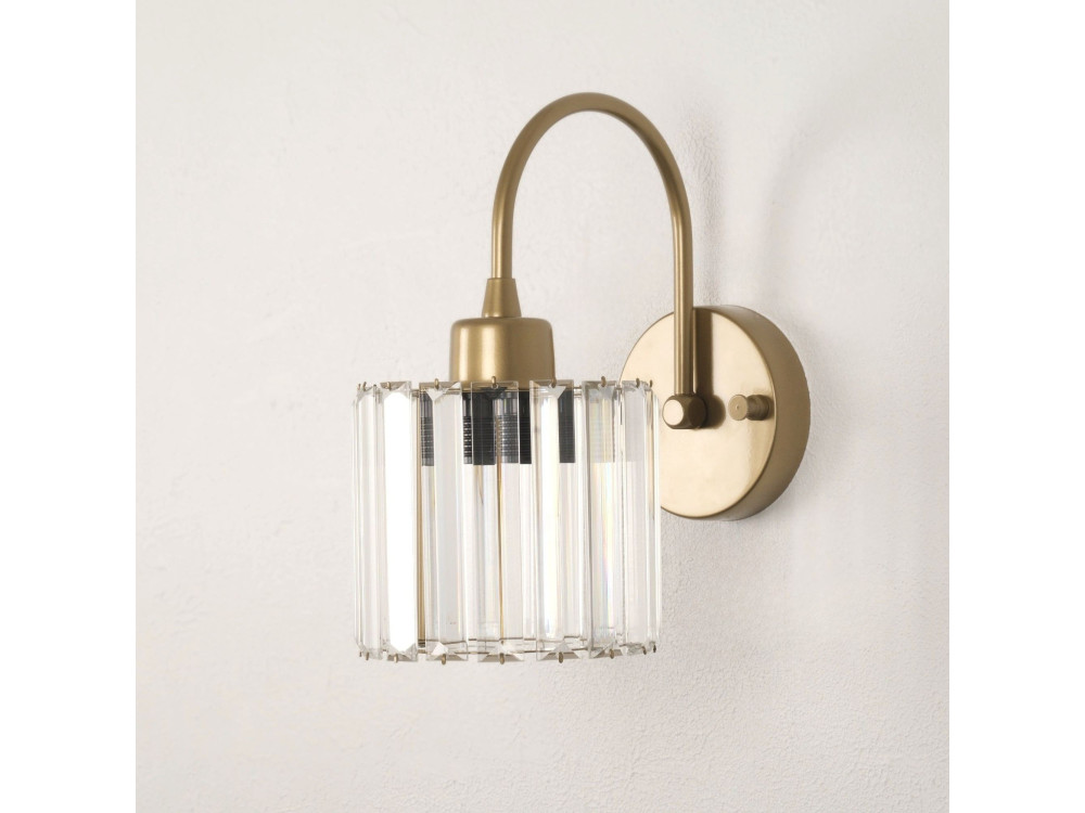 Aplique de pared de metal «Yakops» - 23 x 13 cm - Amarillo