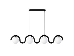 Lámpara de araña de metal «GEDIK-20443» - 110 x 17 cm - Negro