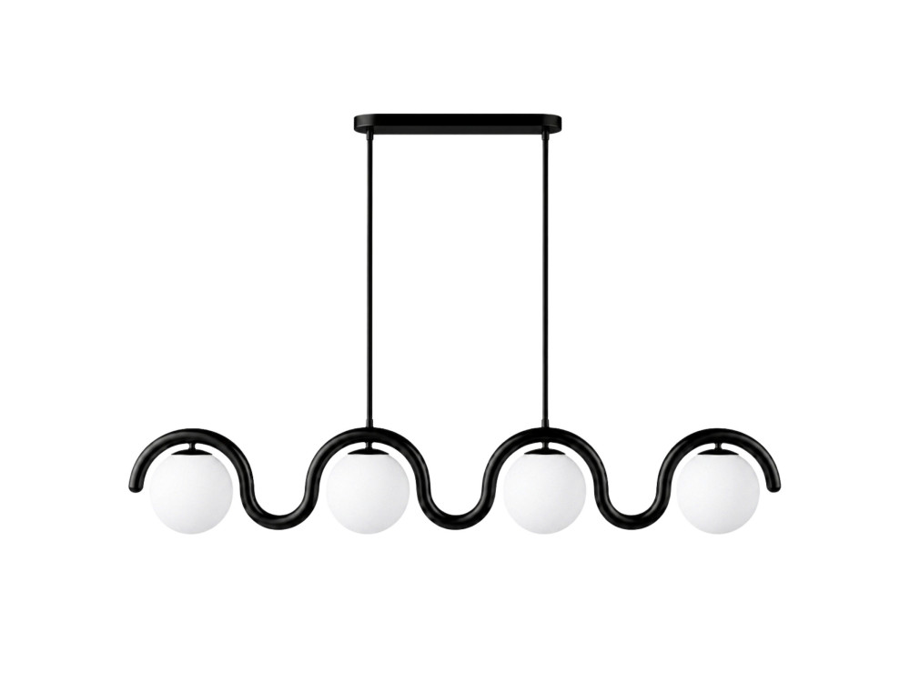 Lámpara de araña de metal «GEDIK-20443» - 110 x 17 cm - Negro