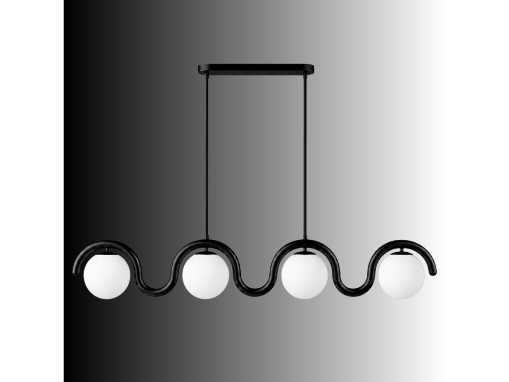 Lámpara de araña de metal «GEDIK-20443» - 110 x 17 cm - Negro