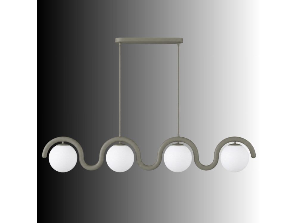 Lámpara de araña de metal «GEDIK-20443» - 110 x 17 cm - Gris