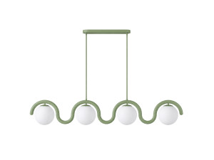 Lámpara de araña de metal «GEDIK-20443» - 110 x 17 cm - Verde