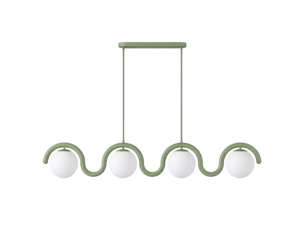 Lámpara de araña de metal «GEDIK-20443» - 110 x 17 cm - Verde