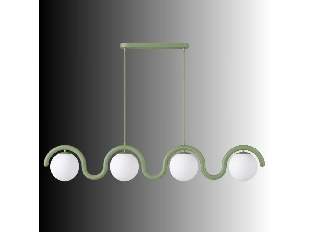 Lámpara de araña de metal «GEDIK-20443» - 110 x 17 cm - Verde