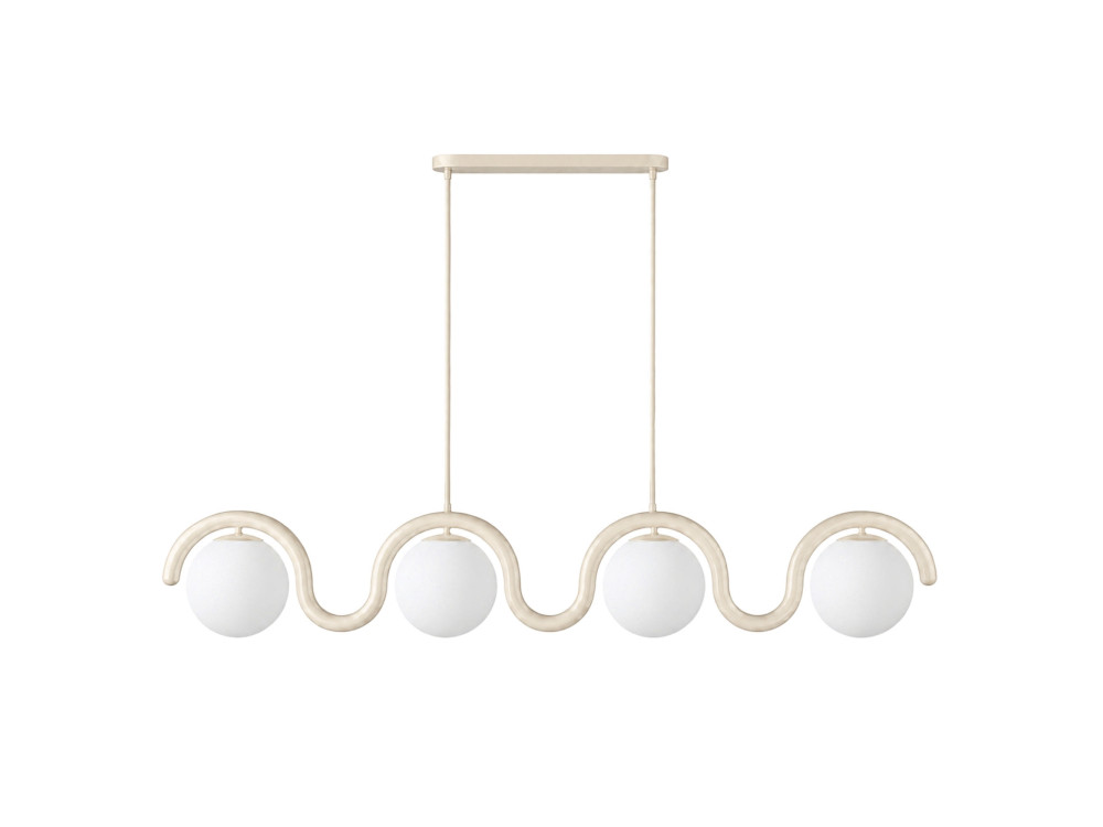 Lámpara de araña de metal «GEDIK-20443» - 110 x 17 cm - Beige