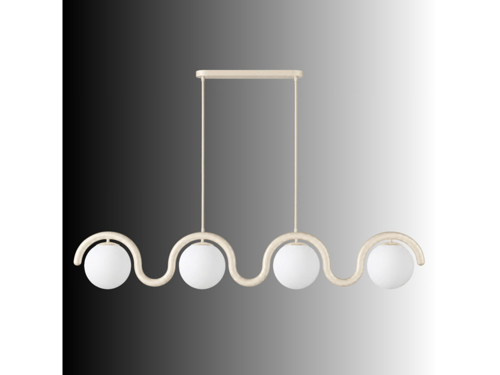 Lámpara de araña de metal «GEDIK-20443» - 110 x 17 cm - Beige