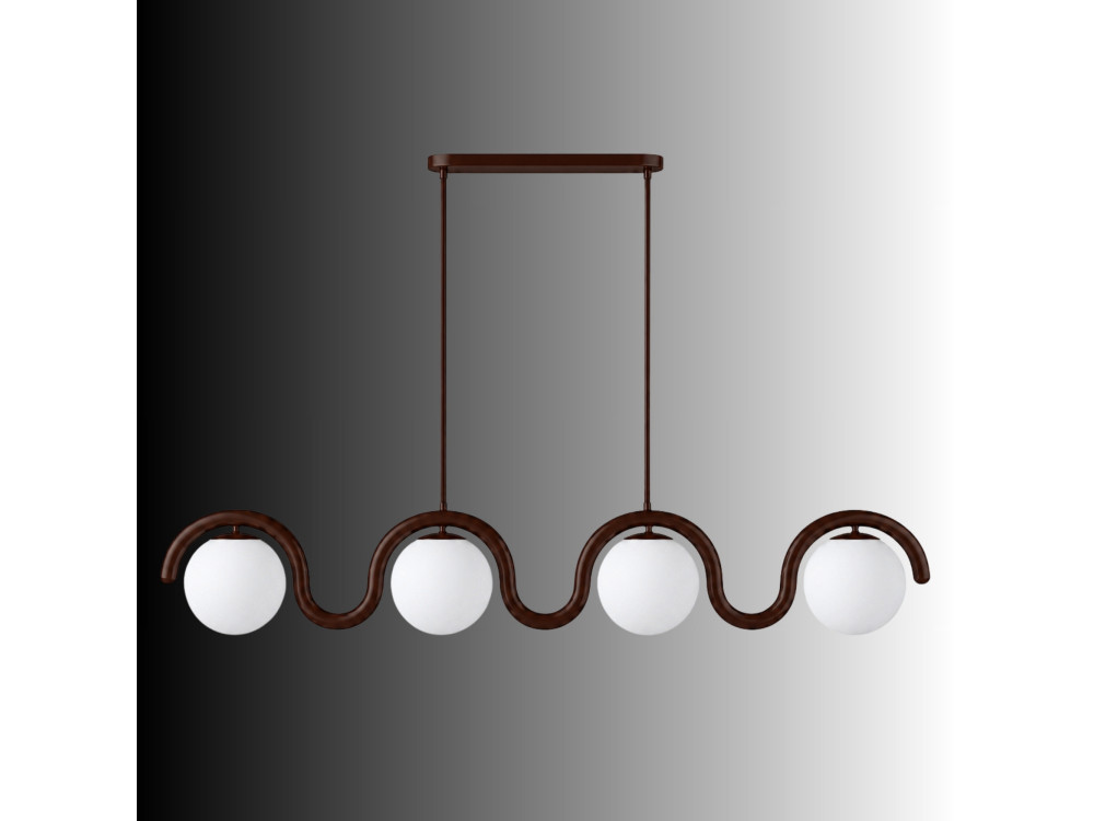 Lámpara de araña de metal «GEDIK-20443» - 110 x 17 cm - Marrón
