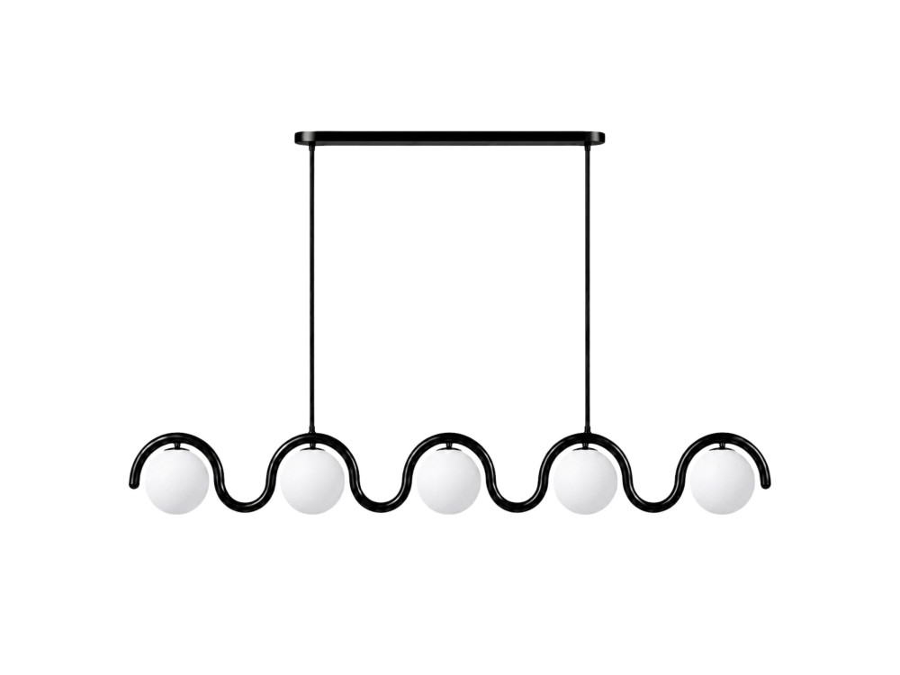 Lámpara de araña de metal «GEDIK-20444» - 140 x 17 cm - Negro