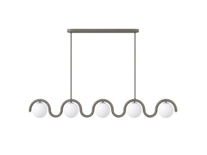 Lámpara de araña de metal «GEDIK-20444» - 140 x 17 cm - Gris