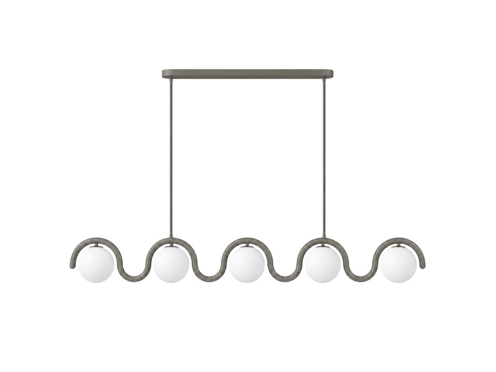 Lámpara de araña de metal «GEDIK-20444» - 140 x 17 cm - Gris