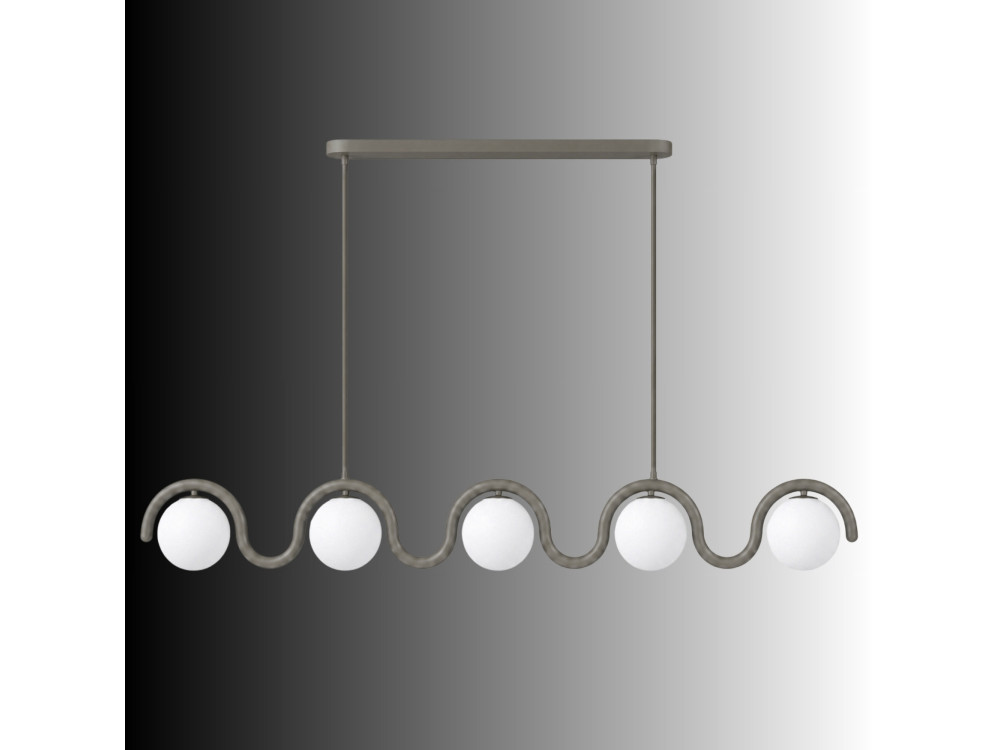 Lámpara de araña de metal «GEDIK-20444» - 140 x 17 cm - Gris