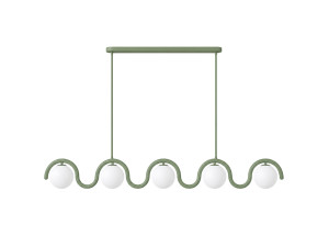 Lámpara de araña de metal «GEDIK-20444» - 140 x 17 cm - Verde menta