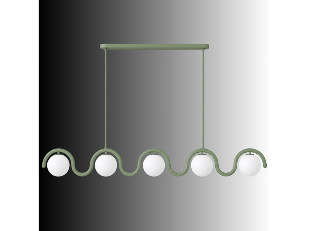 Lámpara de araña de metal «GEDIK-20444» - 140 x 17 cm - Verde menta