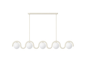 Lámpara de araña de metal «GEDIK-2044» - 140 x 17 cm - Beige
