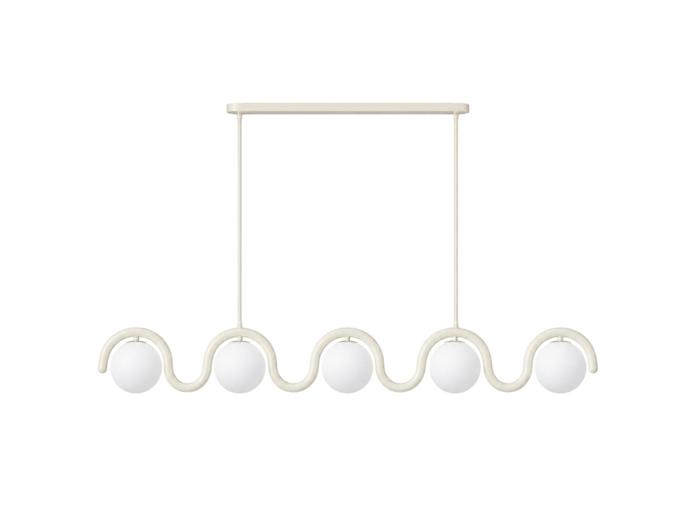 Lámpara de araña de metal «GEDIK-2044» - 140 x 17 cm - Beige