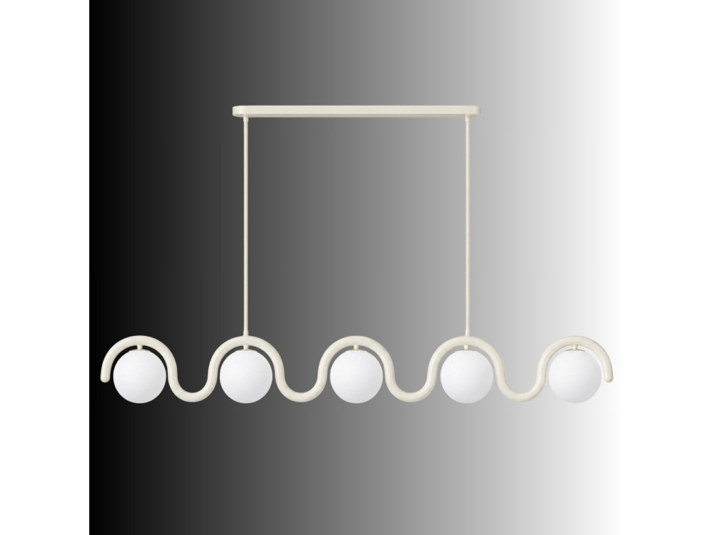 Lámpara de araña de metal «GEDIK-2044» - 140 x 17 cm - Beige