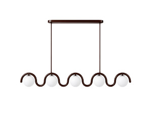 Lámpara de araña de metal «GEDIK-20444» - 140 x 17 cm - Marrón