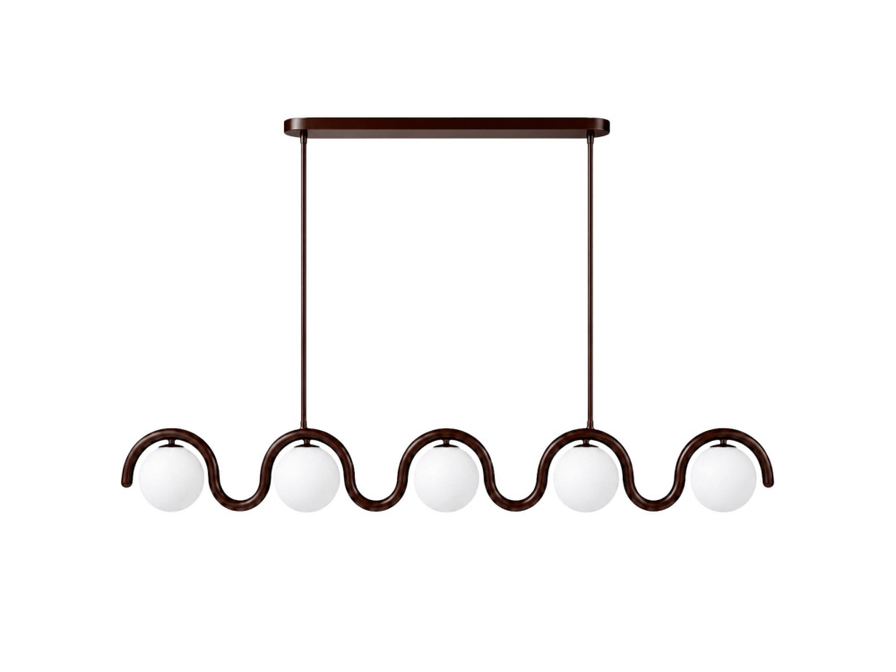 Lámpara de araña de metal «GEDIK-20444» - 140 x 17 cm - Marrón