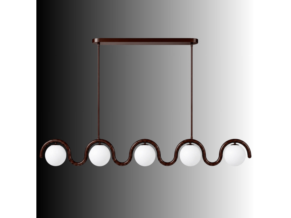 Lámpara de araña de metal «GEDIK-20444» - 140 x 17 cm - Marrón