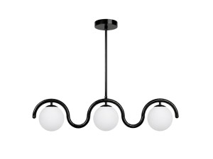 Lámpara de araña de metal «GEDIK-20442» - 80 x 17 cm - Negro