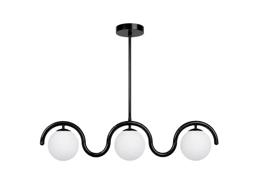 Lámpara de araña de metal «GEDIK-20442» - 80 x 17 cm - Negro