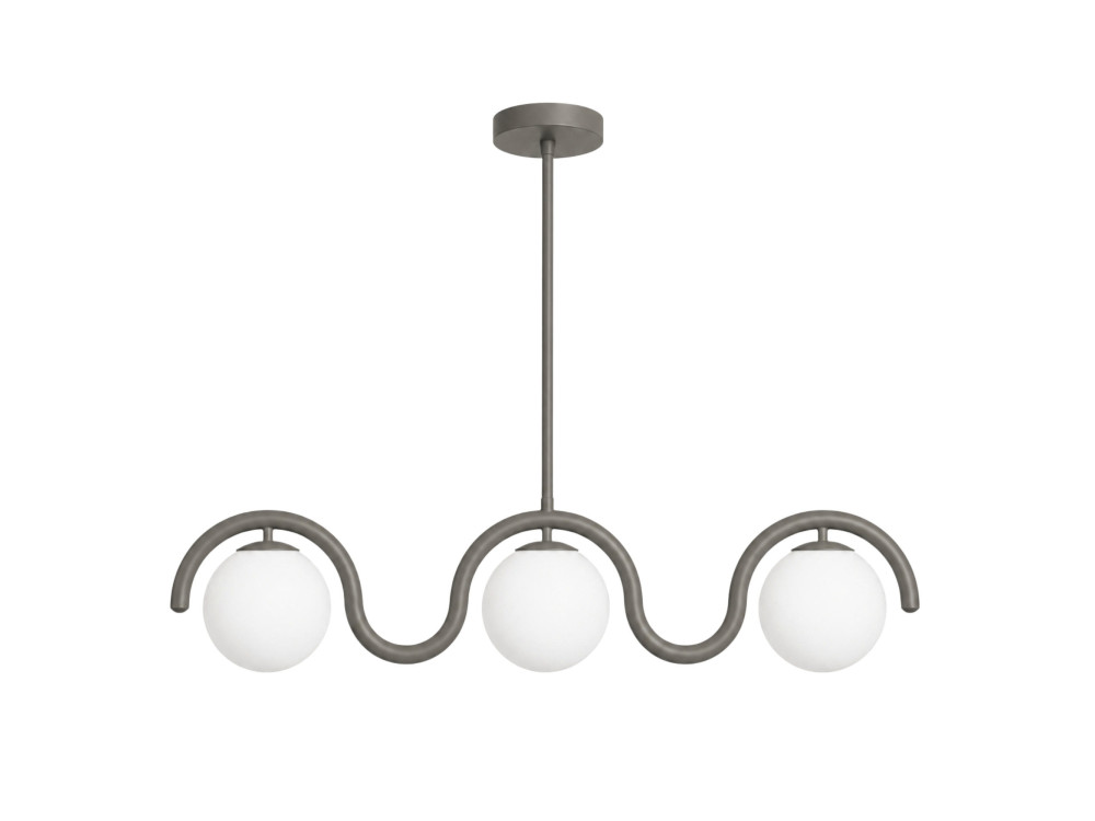 Lámpara de araña de metal «GEDIK-20442» - 80 x 17 cm - Gris