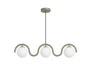 Lámpara de araña de metal «GEDIK-20442» - 80 x 17 cm - Verde menta