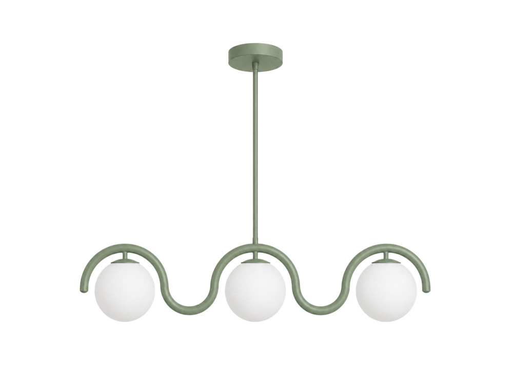 Lámpara de araña de metal «GEDIK-20442» - 80 x 17 cm - Verde menta