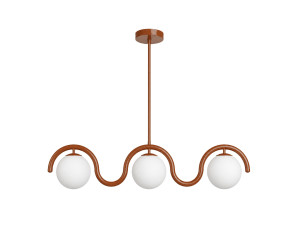 Lámpara de araña de metal «GEDIK-20442» - 80 x 17 cm - Marrón / Naranja