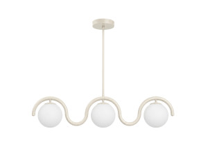 Lámpara de araña de metal «GEDIK-20442» - 80 x 17 cm - Beige