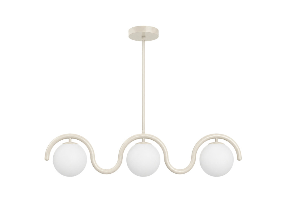 Lámpara de araña de metal «GEDIK-20442» - 80 x 17 cm - Beige