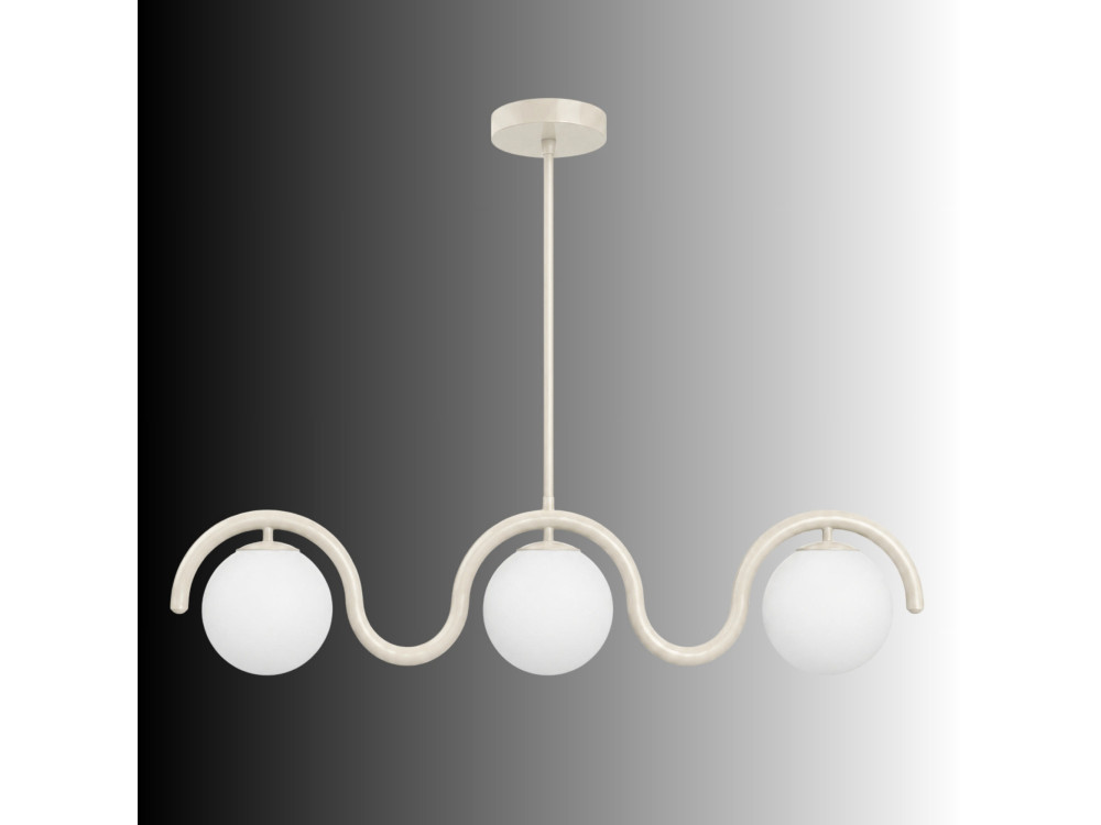 Lámpara de araña de metal «GEDIK-20442» - 80 x 17 cm - Beige