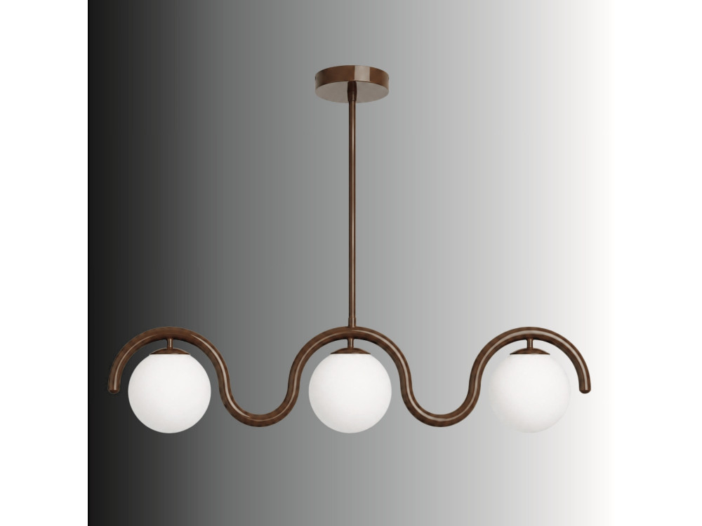 Lámpara de araña de metal «GEDIK-20442» - 80 x 17 cm - Marrón