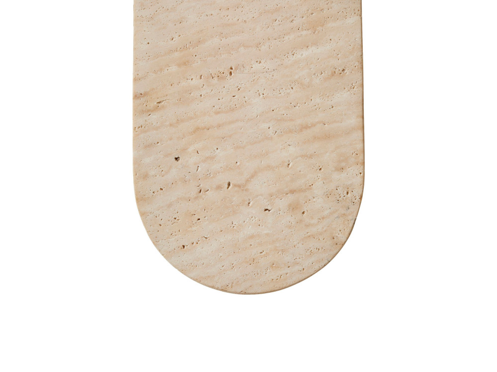 Aplique de pared de travertino «Tor All» - 18 x 1 cm - Beige / Blanco
