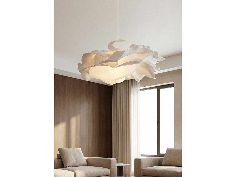 Lámpara colgante de plástico «MOD0009» - 58 x 58 cm - Blanca