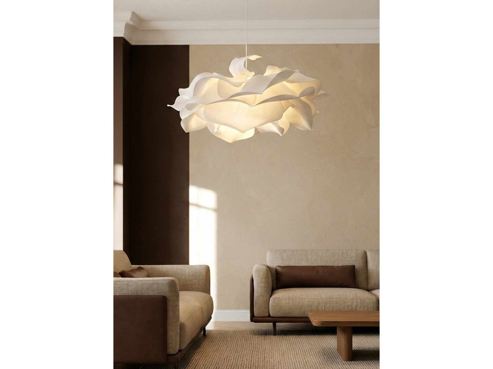 Lámpara colgante de plástico «MOD0009» - 58 x 58 cm - Blanca