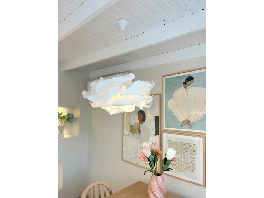 Lámpara colgante de plástico «MOD0009» - 58 x 58 cm - Blanca