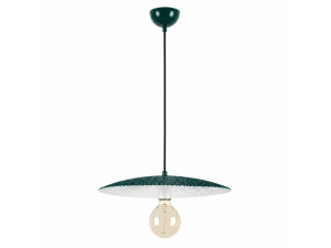 Lámpara colgante de metal «Soleil» - 39 x 39 cm - Verde oscuro