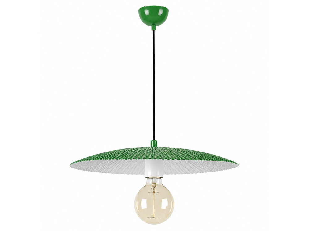 Lámpara colgante de metal «Soleil» - 39 x 39 cm - Verde claro