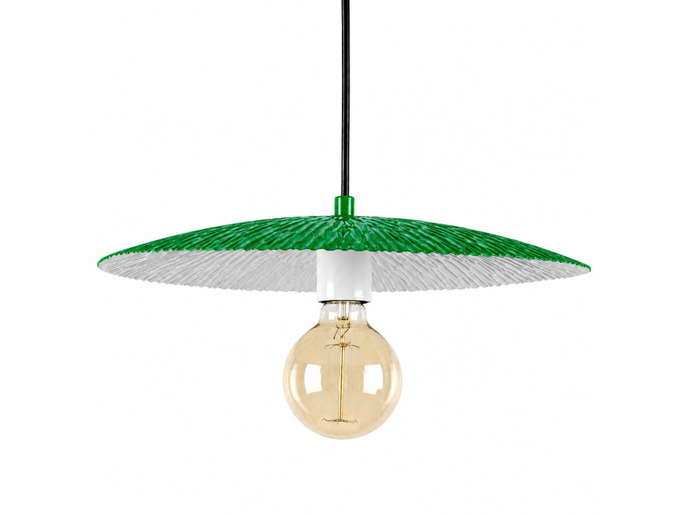Lámpara colgante de metal «Soleil» - 39 x 39 cm - Verde claro